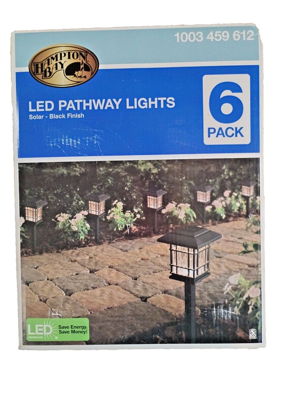 Hampton Bay Solar Outdoor LED  Pathway Lights 6 Pack  8 Lumens with Batteries